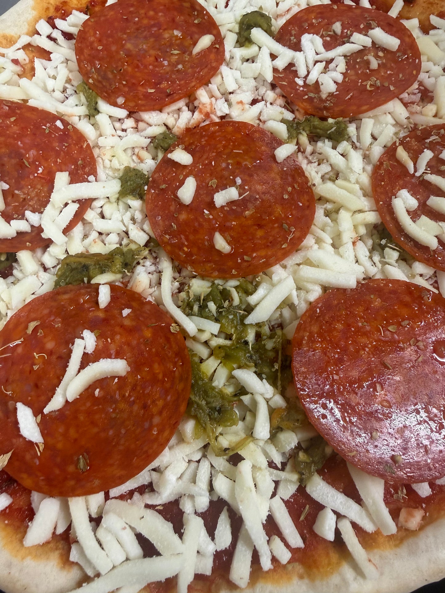 Musso’s Homemade Frozen Pizza - Pepperoni & Roasted Chilies (14”)