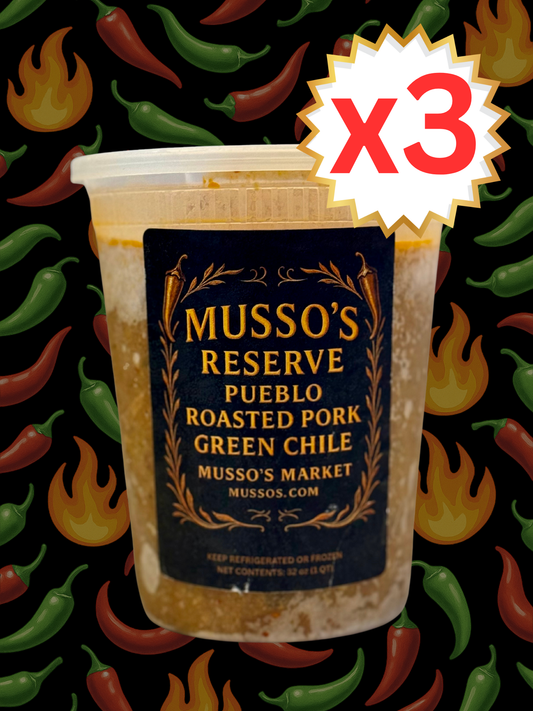 Mussos Pork Green Chile - 3 Quarts
